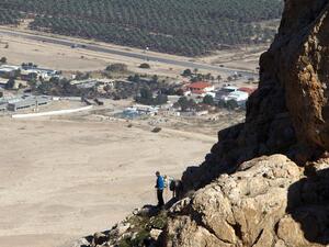 A Bedouin shepherd leads his herd of cattle in the Judean desert overlooking the Jordan Valley, on January 8, 2014. (AFP/ File Photo)