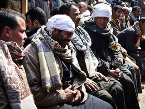 Relatives of Egyptian Coptic Christians purportedly murdered by Daesh in Libya react after hearing the news on February 16, 2015 in the village of al-Awar in Egypt's southern province of Minya. (AFP/Mohamed El-Shahed)