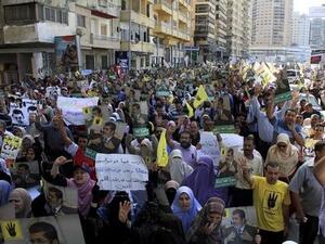 ارشيف/ تظاهرة مؤيدة للاخوان المسلمين في مدينة الاسكندرية