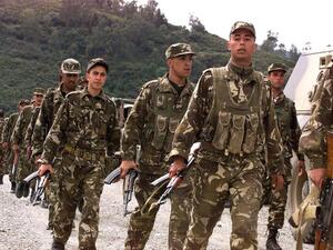 A file photo of Algerian army soldiers. (AFP/File)