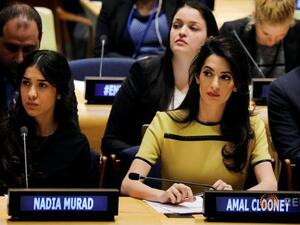 Human rights lawyer Amal urged Iraq to agree to a UN investigation of atrocities committed by ISIS. (Channel NewsAsia)