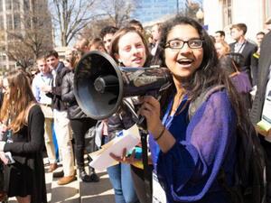 Amna Farooqi, a Muslim Pakistani-American and the newly elected president of pro-Israel lobby J Street's campus branch, known as J Street U.  (Photo courtesy J Street)