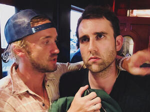 The pair also shared in April a photo of them hanging out with Emma Watson (Source: t22felton /Instagram)