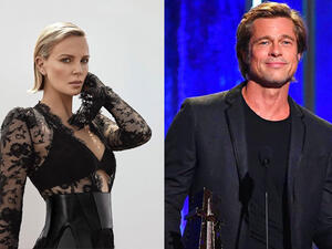 They were introduced to each other by her ex-fiance Sean Penn. (Source: bradpittofficial , charlizeafrica / Instagram )