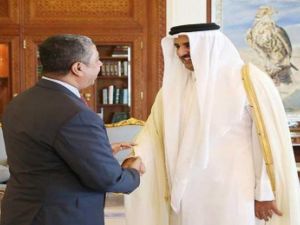 أمير قطر يستقبل بحاح