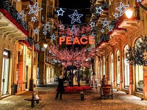Beirut is filled with sparkly Christmas decorations, but to the dismay of many Lebanese merchants the streets are largely empty of holiday shoppers. (alexander_photography97/ Instagram)