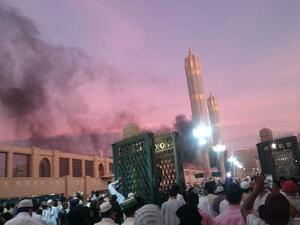 A bomber detonated his explosives near the security headquarters of the Prophet's Mosque in Saudi Arabia's western city of Medina. (Twitter)