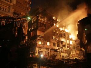 Firefighters fight a blaze in downtown Cairo on May, 9, 2016 - one of many fires in the city this week. (AFP/Ahmed Abd El-Gawad) Firefighters fight a blaze in downtown Cairo on May, 9, 2016 - one of many fires in the city this week. (AFP/Ahmed Abd El-Gawad)