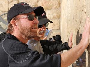 Norris at the Western Wall in Jerusalem. (By Meir Gantz)