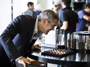 Geroge Clooney is the face of Nespresso. (Thefamefatale.com)