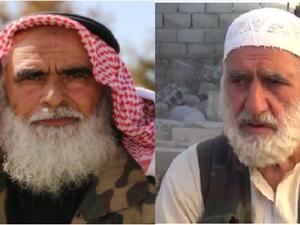 المسن "أبو عمر العمراوي" قال إن لديه أربعة أبناء وحفيد يقاتلون بجانبه - تويتر
