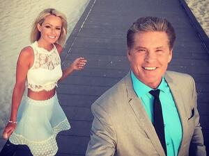 David with his girlfriend Hayley at the Park Hyatt Hotel in Abu Dhabi. (Facebook)