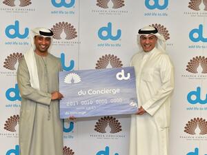 فهد الحساوي، نائب الرئيس التنفيذي في دو، وحسن السويدي، الرئيس والمدير التنفيذي لشركة بيكوك كونسيرج.