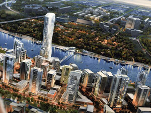 Emaar Properties' new mixed-use beachfront development in Dubai's Al Mamzar district is expected to have a preliminary cost of $2.72 billion. (AFP/File)