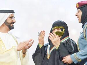 The policewoman's mother had wished to meet the ruler for many years. (Twitter) 