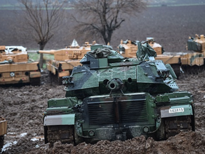  الرتل العسكري التركي تمركز قرب قرية كفرحوم التابعة إدارياً لمنطقة حارم بريف إدلب الشمالي