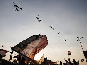 The airstrikes were to "let those far and near know that Egyptians have a shield that protects them," according to a statement from the Egyptian military. (AFP/File)