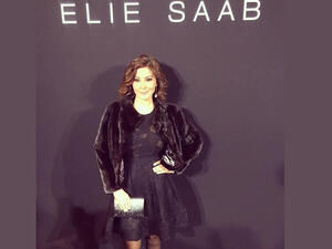 Elissa arriving at the Elie Saab show in Paris. (Image: Facebook)