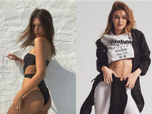   
The beauties were photographed partying alongside supermodel Kate Moss  (Source: gigihadid , emirate / Instagram )