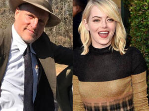 production is scheduled to start in January (Source: woodyharrelson. , emmastone_official_ / instagram  ) 