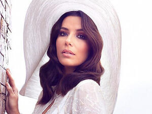 Longoria gave birth to Santiago in June (Source: evalongoria / instagram )