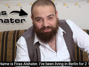 24-year-old Faris Alshater has become hugely popular on YouTube with his series of short, humorous videos showing Germany from the perspective of a Syrian refugee. (YouTube Screenshot)