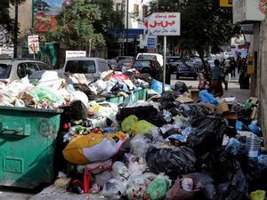 Industry Minister Hussein Hajj Hasan placed partial blame on Lebanese citizens Tuesday for throwing waste into the environment. (AFP/File)