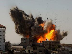 استهداف طائرات الاحتلال الحربية لموقع للمقاومة بصاروخين  