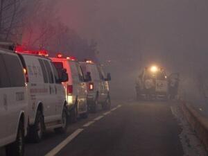 سيارات اسعاف اسرائيلية قرب حيفا 
