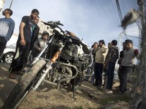 الدراجة التي استهدفها القصف الاسرائيلي/أ.ف.ب