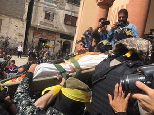 الفلسطينيون شيعوا 14 شهيداً السبت في حين عم الاضراب الشامل كافة الاراضي الفلسطينية حداداً