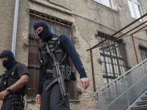 German police raided areas in the capital to investigate a group suspected of supporting extremist groups in Syria. (AFP/Odd Andersen)