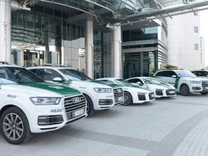 أودي Q7 و R8 V10 الجديدتين تنضمان إلى أسطول شرطة دبي 