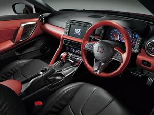 The Nissan GT-R special edition model with interior featuring Ivory Leather and Urban Black Leather