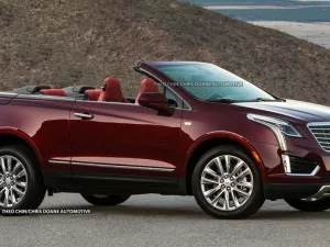 كاديلاك ستوفر XT5 بأربعة ابواب إلا أن التصميم التخيلي قد اختصرهما إلى اثنين 