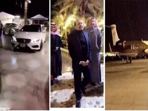 وصول ملياردير هندي مالك أسواق مجموعة اللولو على طائرته الخاصة لمدينة حائل