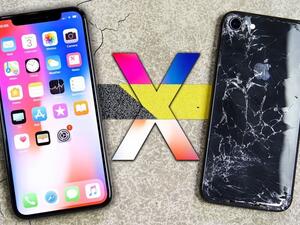 الهاتف iPhone X الجديد يأتي بتصميم الشطيرة إذا جاز التعبير بحيث يضم طبقتين زجاجيتين في الواجهة الأمامية والخلفية، ولكن شركة آبل تقول بأن هذه هي أقوى طبقة زجاجية على الإطلاق تستخدمها في هواتفها الذكية