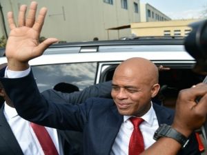 رئيس هايتي ميشال مارتيلي المنتهية ولايته
