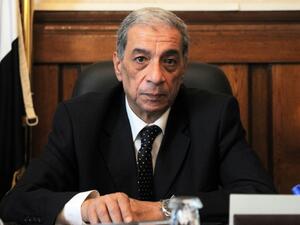 A picture taken on July 10, 2013 shows Egyptian state prosecutor Hisham Barakat sitting at his office in Cairo (AFP/File)