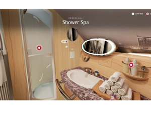 يتيح أمام العملاء فرصة لاستكشاف مقاعدهم والقمرة التي يسافرون فيها، سواء السياحية أم رجال الأعمال أم الأولى.