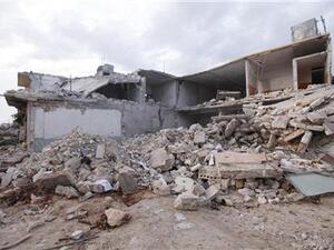 A house destroyed by an airstrike in the Idlib province. (AFP/File)