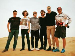 Imagine Dragons enjoy the Dubai desert. (Twitter)