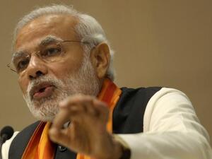 Indian Prime Minister Narendra Modi said several sectors in the UAE have untapped potential and need developing. (AFP/Findlay Kember)