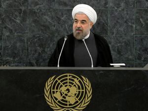 Iranian President Hasan Rouhani spoke at a U.N. nuclear disarmament conference ahead of a historic meeting between Iran and major Western powers. (Image credit: AFP)