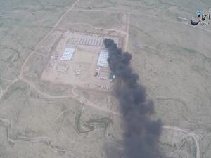 صورة التقطت من كاميرا طائرة لوكالة "أعماق" التابعة لتنظيم الدولة - يوتيوب
