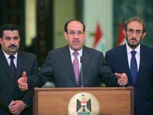 Iraqi Prime Minister Nuri al-Maliki speaks to the press (Ahmad Al-Rubaye / AFP)