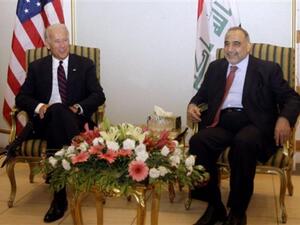 عادل عبدالمهدي مجتمعا مع نائب الرئيس الاميركي خلال زيارة الاخير لبغداد الاسبوع الماضي/أ.ف.ب