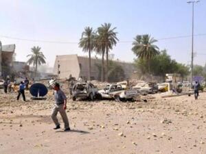 موقع تفجير سيارة في جنوب شرق بغداد في صورة من الارشيف
