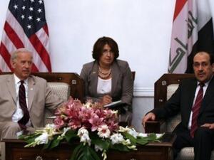 بايدن والمالكي في لقائهما الاحد