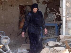 دمار خلفه تفجير انتحاري في دبس،شمال شرق العراق/أ.ف.ب